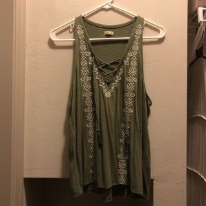 Hollister Olive Green Tank Top